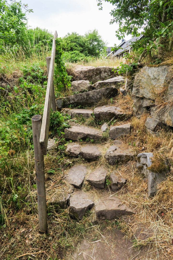 Hallamölla vattenfall Skåne - juli 2018 trappan