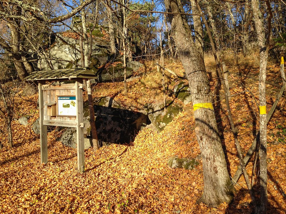 Uvbergets naturreservat - oktober 2016 the entrance