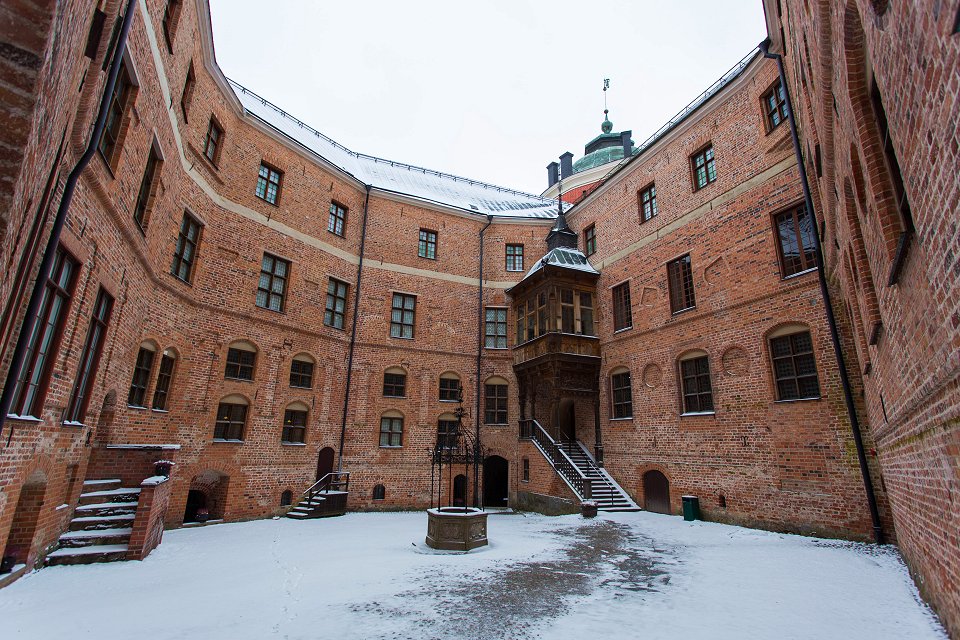 Gripsholms slott Mariefred - februari 2018 inre borggarden gripsholm
