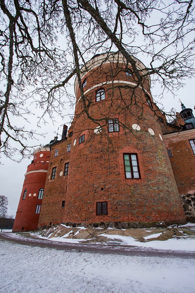 Gripsholms slott Mariefred - februari 2018 runda tornet