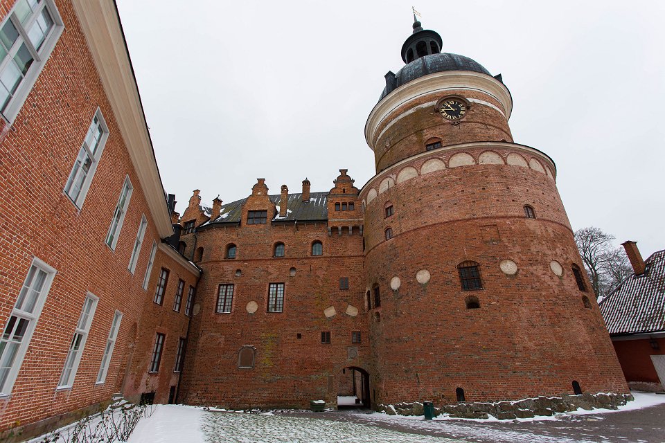 Gripsholms slott Mariefred - februari 2018 yttre borggarden