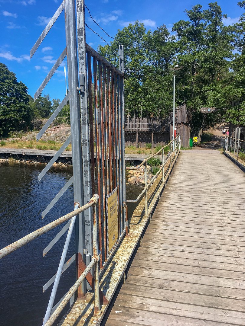 Furuvik militärt fort – juli 2019 bron ut till on
