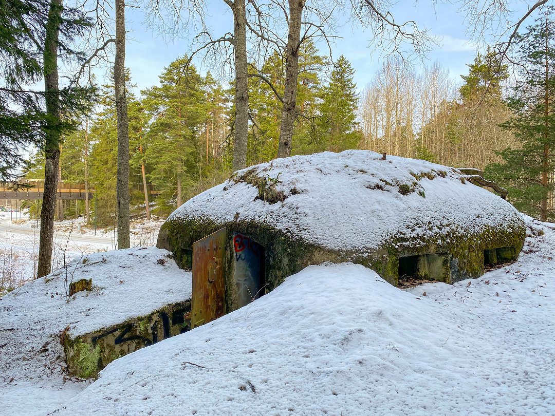 Skavlötens KSP bunker 1, Täby - februari 2023