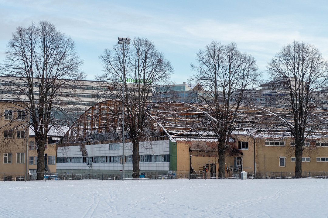 Hornsbergsdepån Stockholm - januari 2019 fotbollsplan