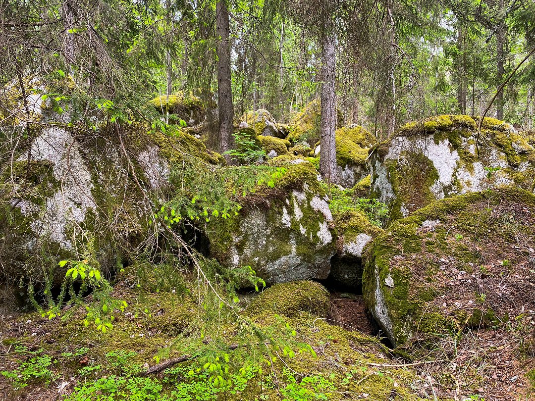 Kvasterbergsgrottan, Sala - juni 2023 stenar