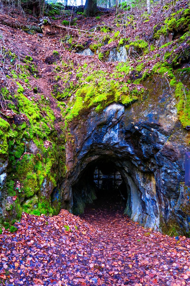 Blå Grottan Klackberg Norberg - november 2017 ingang till bla grottan