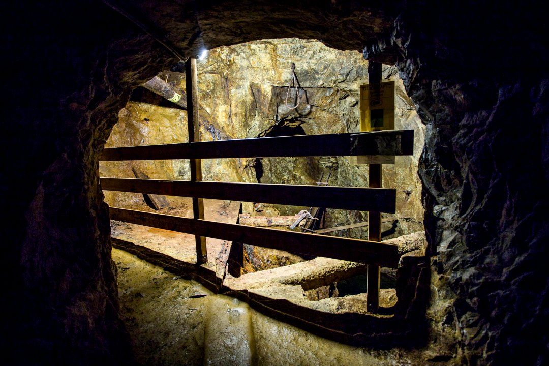 Kleva gruva Småland - juli 2018 langst in i gruvan