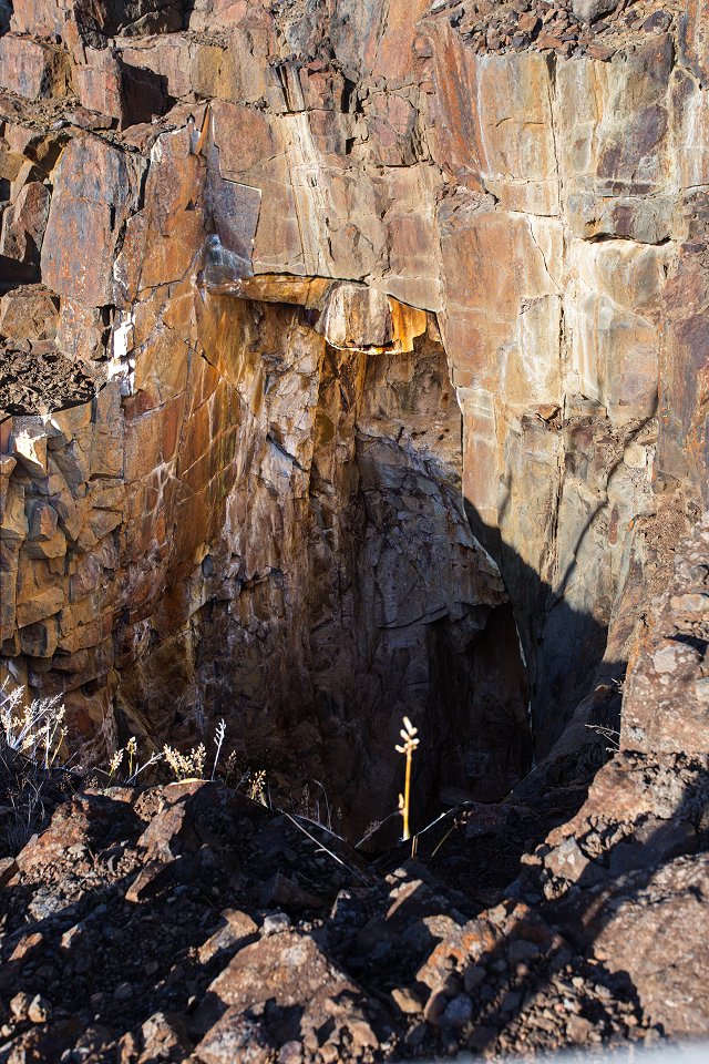 Stollbergets gruva - oktober 2016 rakt ner i gruvan
