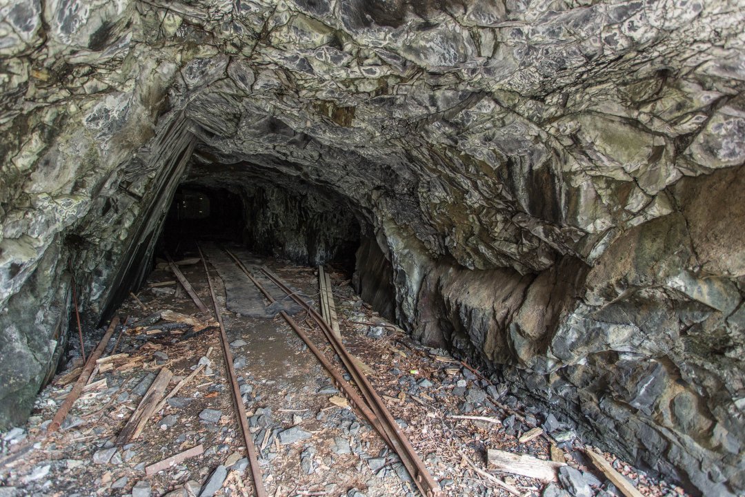 Tabergs gruva Småland - augusti 2018 rals i gruvan