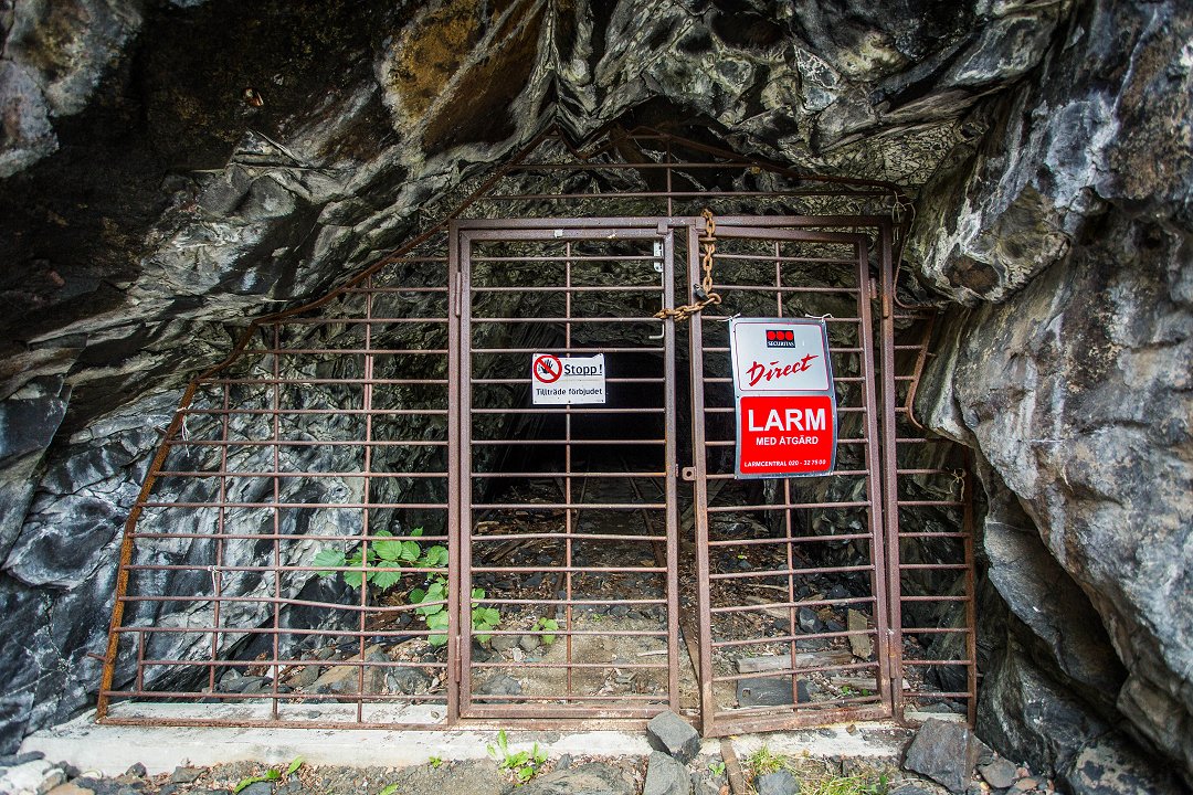 Tabergs gruva Småland - augusti 2018 stal dorr