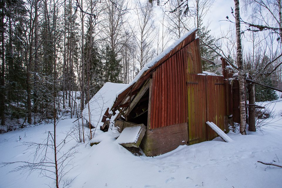 Rönnvikens tegelbruk - februari 2018 fallklart hus