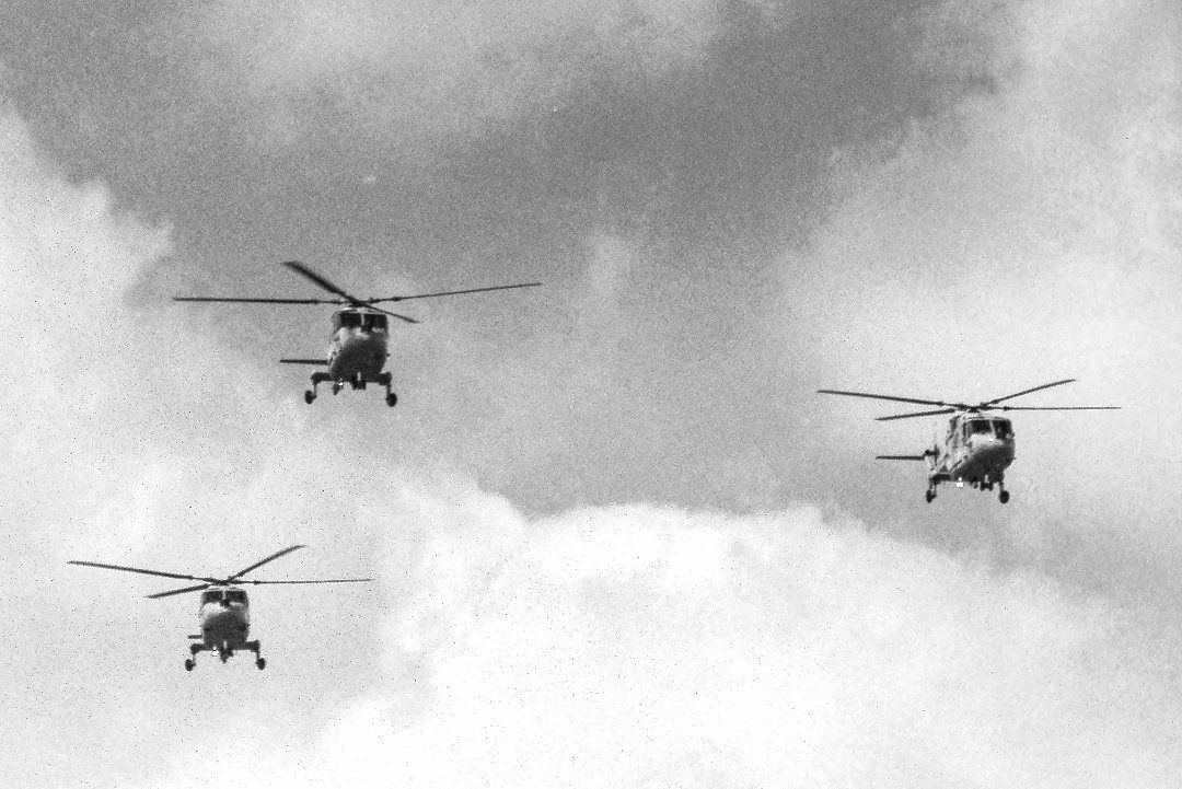 D-Day 50 commemorations, Portsmouth - juni 1994 tre hellikoptrar