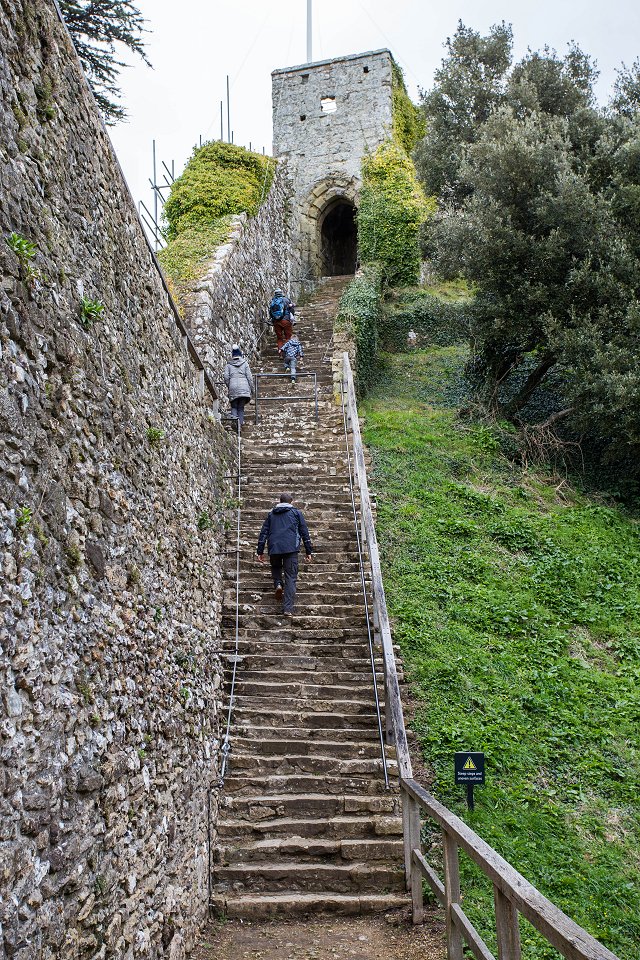 Carisbrooke castle Isle of Wight- april 2018 stairs to the tower