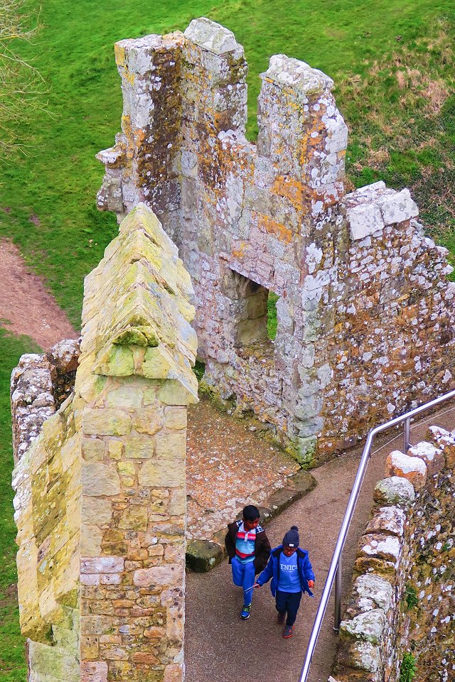 Carisbrooke castle Isle of Wight- april 2018 two boys