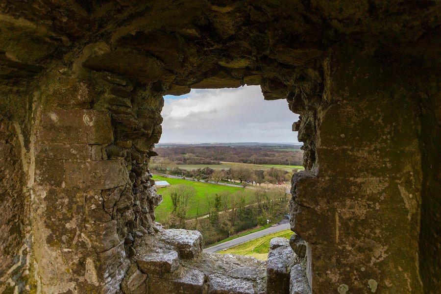 Corfe Castle - december 2015 lookout window