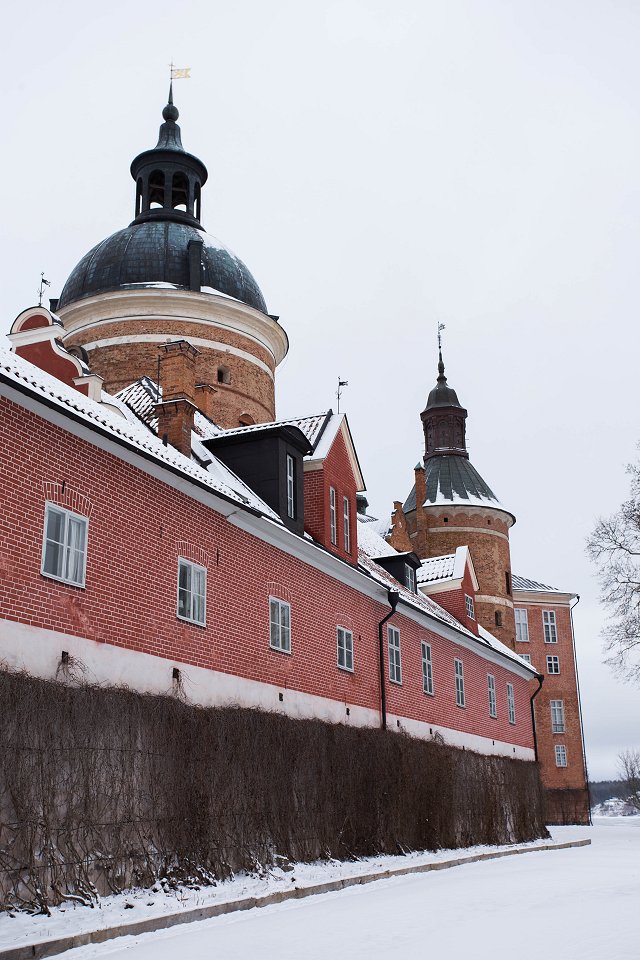 Gripsholms slott Mariefred - februari 2018 fran utsidan