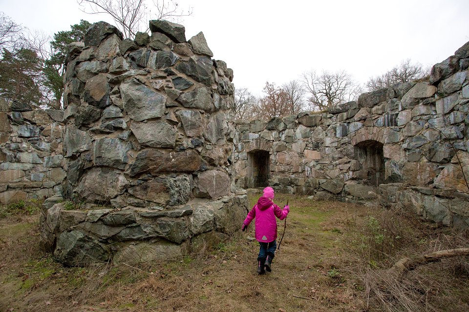 Haga slottsgrund - november 2014 ruin labyrint