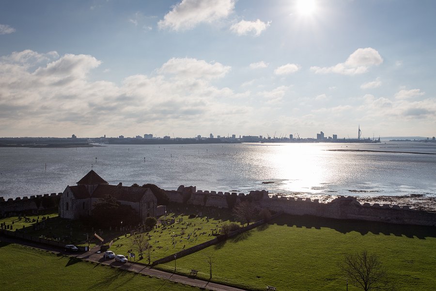 Portchester Castle - december 2014 view from the top