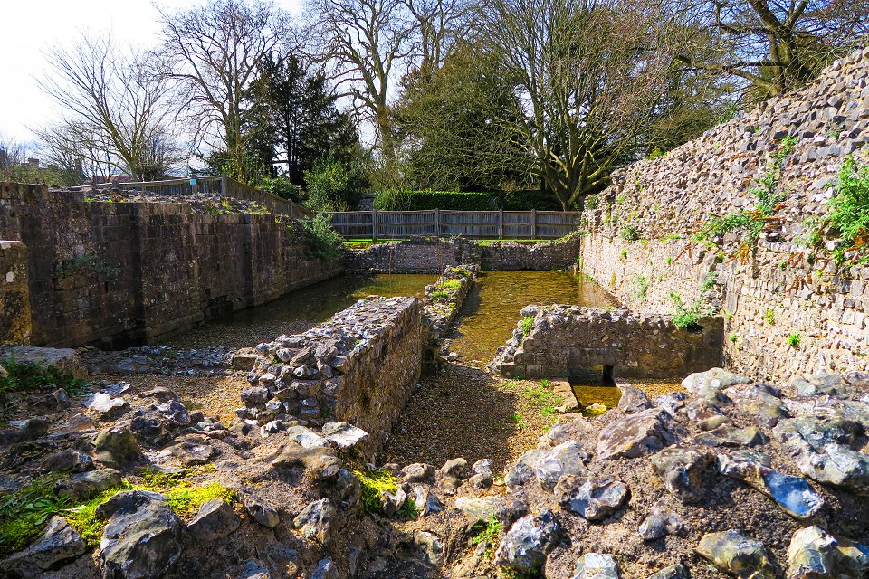 Wolvesey castle Winchester - april 2018 dammar wolvesey castle