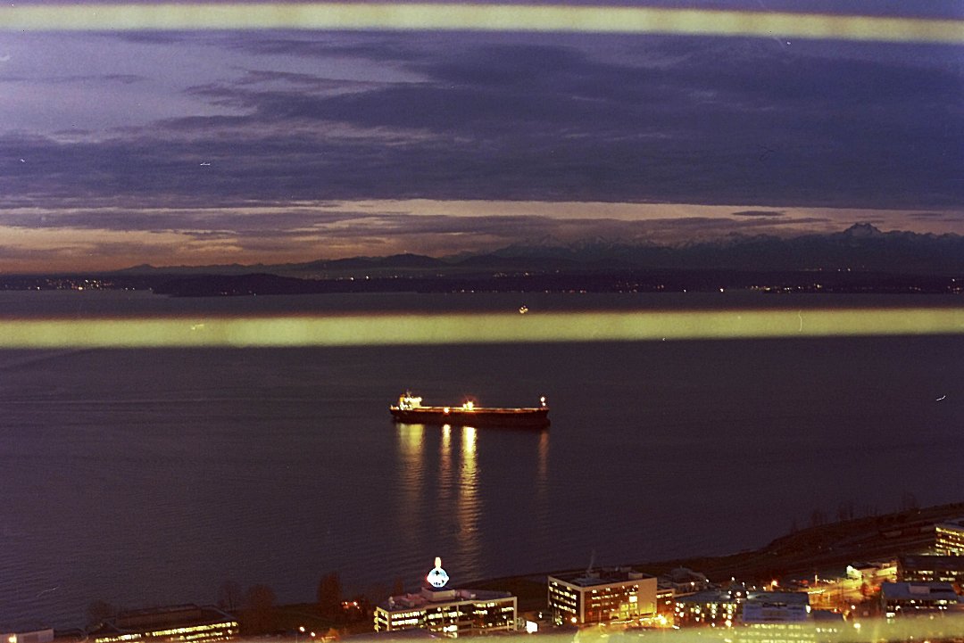 Seattle, USA - november 2000 ship in the night
