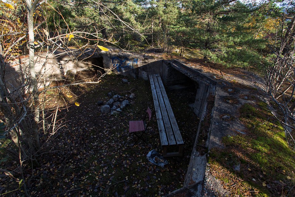 Käppalaställningen Lidingö - november 2017 bank i bunkern