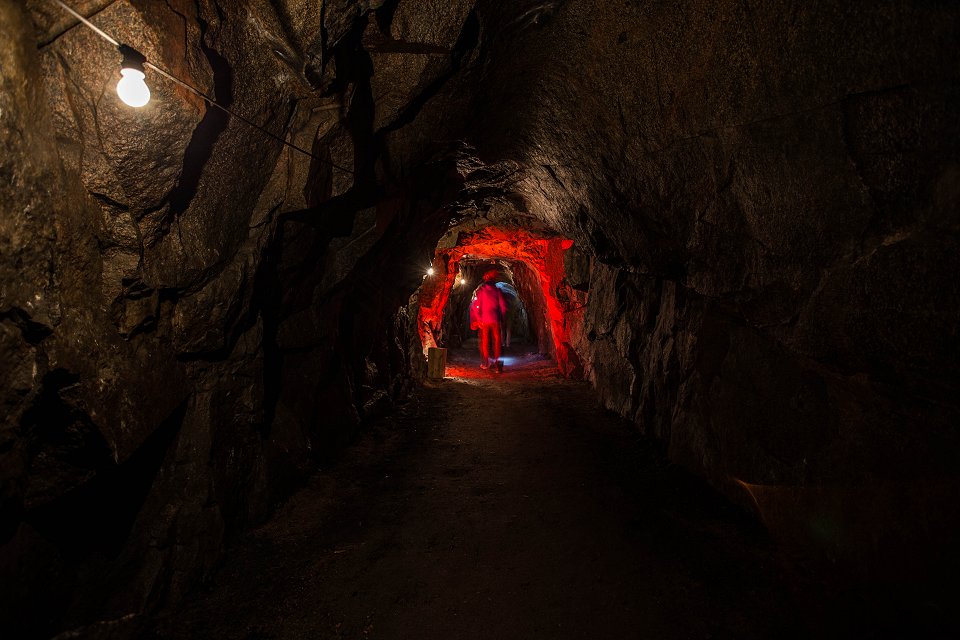 Storbergets gruva Hofors - juli 2017 red light in the mine