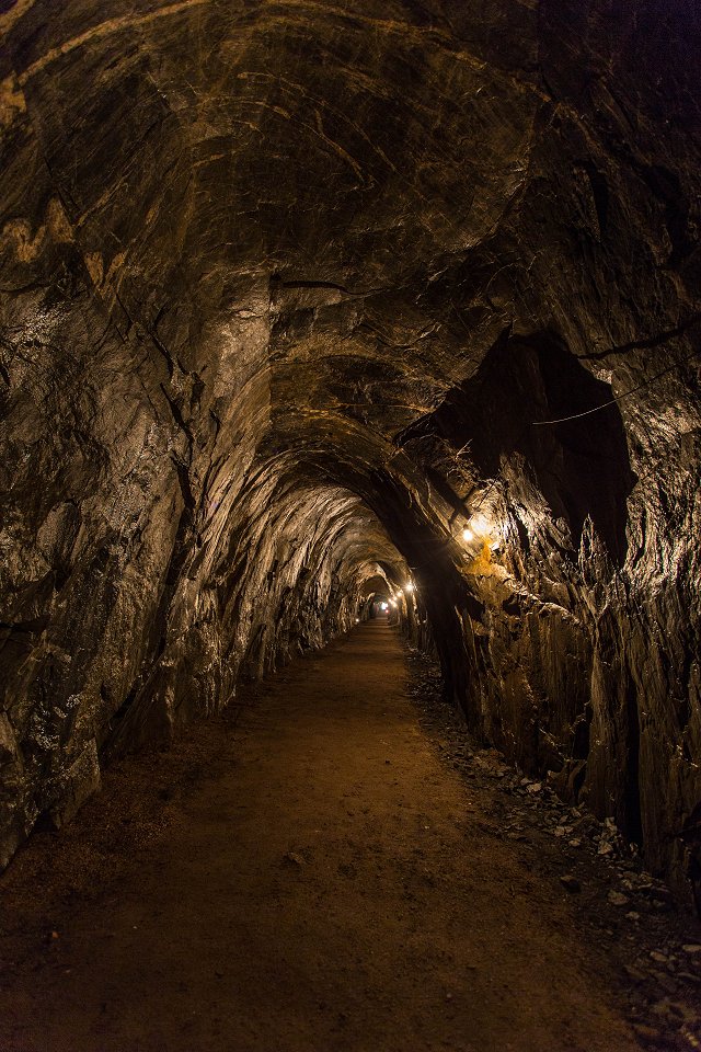 Storbergets gruva Hofors - juli 2017 the mine tunnel